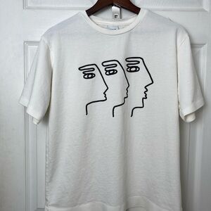 ZARA graphic T-shirt with black line design
